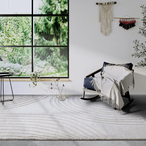 Vloerkleed Pigment Crème Wit 200x280 Cm Hoogpolig Elle Decoration - Dekbed-Discounter.nl