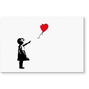 Wall-Art Keukenwand Banksy girl with the red ballon (1-delig)