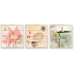 Wall-Art Meerdelige artprint Kindersprookje Duimelijntje set (set, 3-delig)