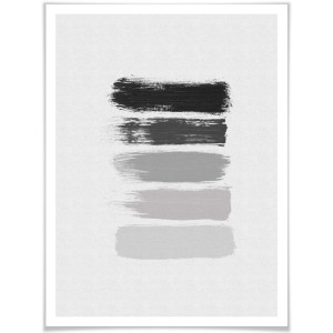 Wall-Art Poster 50 Shades of Grey zwart grijs (1 stuk)