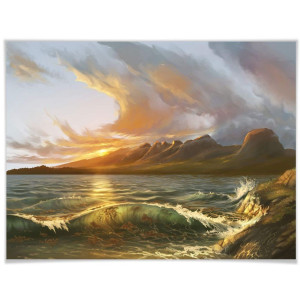 Wall-Art Poster Engeland zee kust landschap (1 stuk)