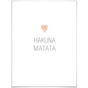 Wall-Art Poster Hakuna Matata Poster zonder lijst (1 stuk)