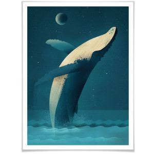 Wall-Art Poster Humpback Whale Poster zonder lijst (1 stuk)