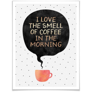 Wall-Art Poster Smell of coffee Poster zonder lijst (1 stuk)