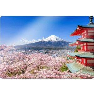 Wall-Art Print op glas Mount Fuji Glasposter modern