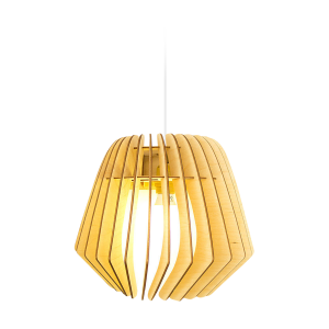 Wall Spin houten muurlamp met koordset wit - Medium