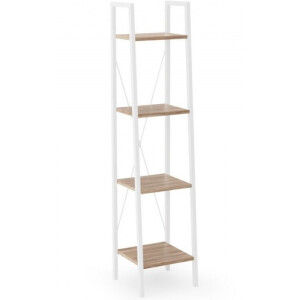 Wandrek Narvik 1 van 148 cm hoog wit met eiken