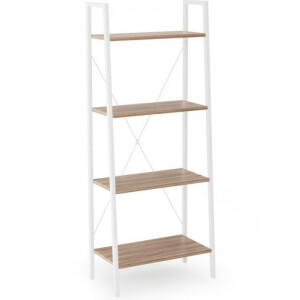 Wandrek Narvik 2 van 148 cm hoog wit met eiken
