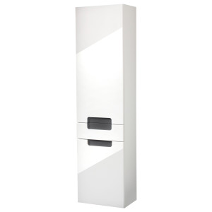 welltime Hoge kast Siena Breedte 40 cm, met hoogglanzende fronten in wit