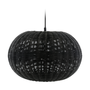 Werna rattan hanglamp zwart - 40,5 x 25 cm