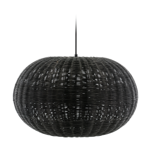 Werna rattan hanglamp zwart - 50 x 30 cm