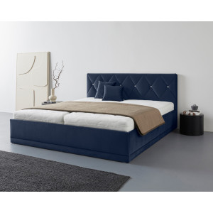 Westfalia Polsterbetten Gestoffeerd bed ADAMAS ook met bedlade, knoopdetails met stras