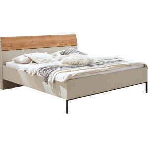 WIEMANN Futonbed Asti Afwerking imitatie wit eiken, slede in leisteen