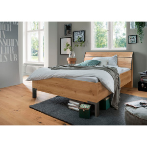 WIEMANN Futonbed Monaco, 4-voudig in hoogte verstelbaar met stijlvol houten hoofdbord, made in germany