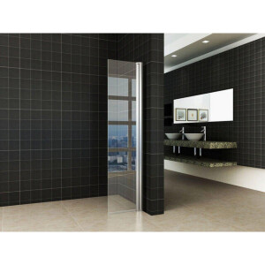 Wiesbaden Comfort zijwand draaibaar met muurprofiel 400 x 2000 x 10 mm nano helder glas/chroom 20.3951