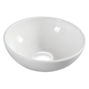 Wiesbaden Kimo waskom rond 28 x 10 cm keramiek glans wit 32.3413