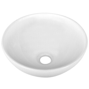 Wiesbaden Luna waskom rond 32x13 cm keramiek glans wit 18184