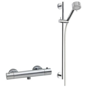 Wiesbaden Rio Douchethermostaat 15cm met glijstangset Chroom sw4046/sw10538
