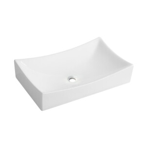 Wiesbaden Slide opzetwastafel 65,5 x 39,5 x 13,5 cm glans wit 32.3402