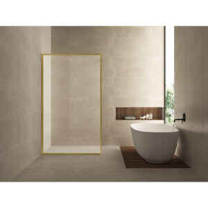 Wiesbaden Square inloopdouche 900 x 2000 x 8 mm nano helder glas/geborsteld messing 20.3300