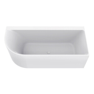 Wiesbaden Zenn hoekbad rechts 180x80 cm acryl glans wit met waste glans wit 21.3673