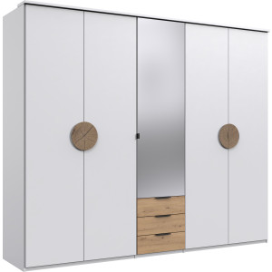 Wimex Draaideurkast Toscana Met aantrekkelijke grepen in massief hout-look, 225 of 270 cm breed