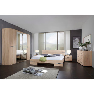 Wimex Futonbed Anna, Bed Made in Germany met chroomkleurige details in hoofd- en voetdeel, 3 breedtes om uit te kiezen