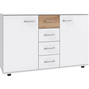 Wimex Kast met laden en deuren Taiga bovenste lade in contrasterende kleur of effen wit