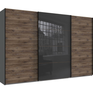 Wimex Zweefdeurkast Norderstedt Inclusief 2 stoffen dozen en 2 extra planken, met glasdeur