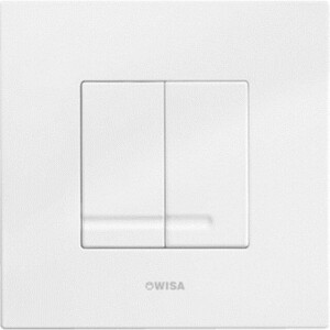 Wisa Bedieningspaneel - 16x16cm - vierkant - dualflush - kunststof - mat wit 8051402101