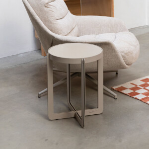 Zuiver Ronde Bijzettafel 'Centre' 43cm, kleur Beige