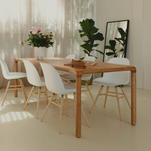 Zuiver Eettafel 'Storm' Essenhout, 220 x 90cm, kleur Naturel