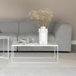 Zuiver Salontafel 'Glazed' Keramiek, 93 x 43cm, kleur Wit