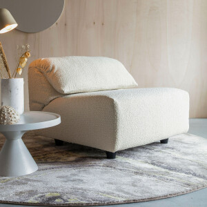 Zuiver Loveseat 'Wings' Bouclé, kleur Naturel