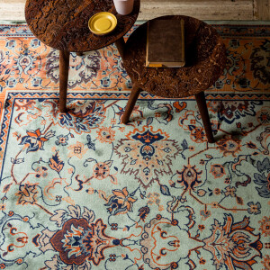 Dutchbone Vloerkleed 'Bid' 200 x 300cm, kleur Old Green