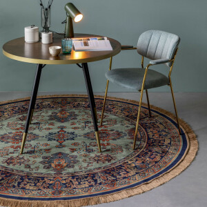 ZILT Rond Vloerkleed 'Boog' 200cm, kleur Groen