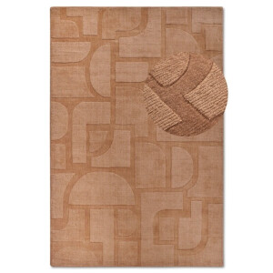 Wollen Vloerkleed Alexis - Koper 150x80cm - - Dekbed-Discounter.nl