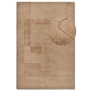 Wollen Vloerkleed Charlotte - Bruin 150x80cm - - Dekbed-Discounter.nl