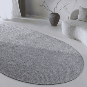 Wollen Vloerkleed Francois Ovaal - Grijs 230x160cm - - Dekbed-Discounter.nl