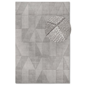 Wollen Vloerkleed Ursule - Grijs 150x80cm - Wol - Dekbed-Discounter.nl