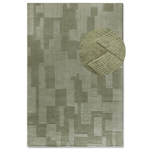 Wollen Vloerkleed Wilhelmine - Groen 150x80cm - Wol - Dekbed-Discounter.nl