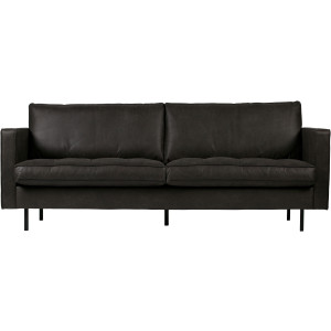 WOOOD 2,5-zits Rodeo Classic Sofa 2,5-zits zwart vrijstaand, met gerecycled leer, h 83 cm x b 230 cm