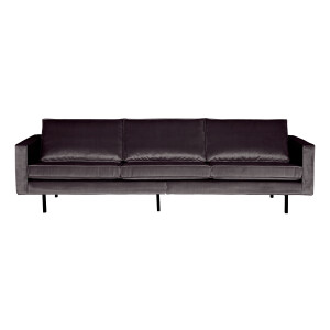 WOOOD Bank 3-zits 'Rodeo' Velvet, 277cm, kleur Antraciet