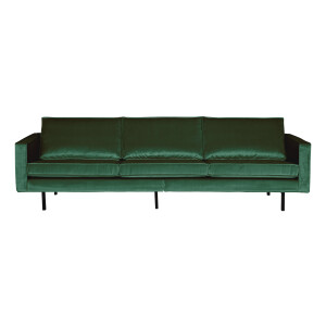 WOOOD Bank 3-zits 'Rodeo' Velvet, 277cm, kleur Forest Green