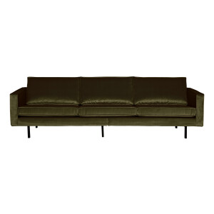 WOOOD Bank 3-zits 'Rodeo' Velvet, 277cm, kleur Groen