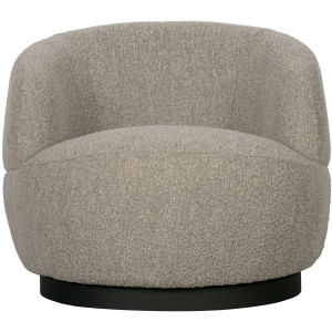 WOOOD Draaistoel Woolly draai fauteuil ronde vorm, in elke richting draaibaar, breedte 84 cm