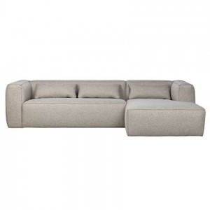 Woood Exclusive Bean Chaise Longue Rechts - Polyester - Light Grey