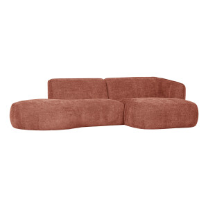 WOOOD Loungebank 'Polly' Rechts, Woven, kleur Roze