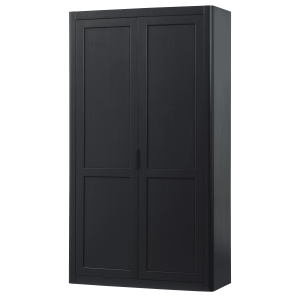 WOOOD Opbergkast 'Gunnar' Grenenhout, 217 x 120cm, kleur Mat Zwart