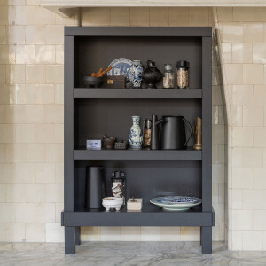 WOOOD Wandkast 'Bonk' Grenen, 160 x 107cm, kleur Mat zwart